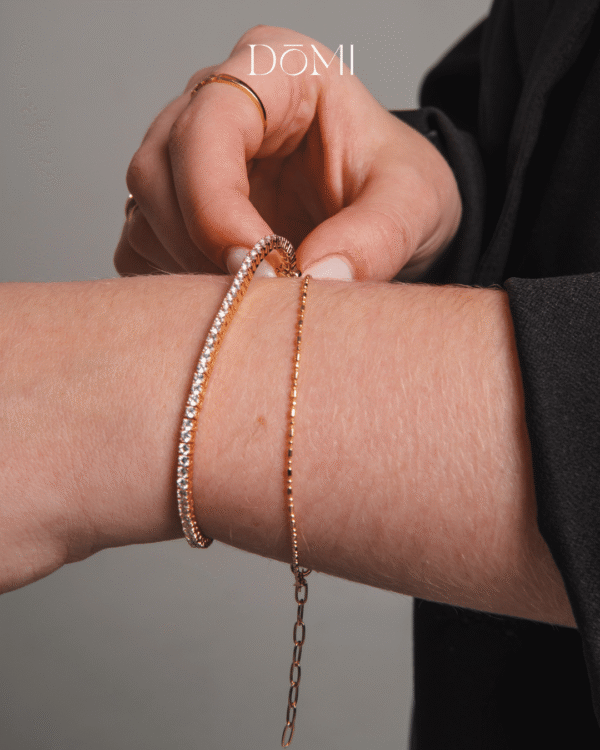 PULSEIRA RIVIERA COM CRISTAIS REDONDOS - Imagem 4