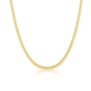 CHOKER EM MALHA LAMINADA TRABALHADA E LISA BANHADA