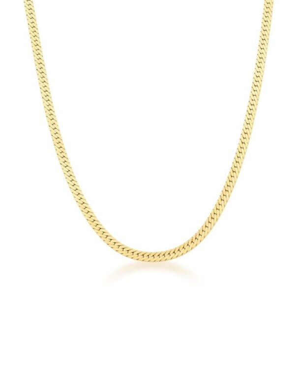 CHOKER EM MALHA LAMINADA TRABALHADA E LISA BANHADA