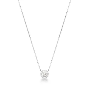 COLAR PEDRA MOISSANITE 5MM PRATA RODINADA