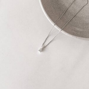 Colar prata 925 pingente zircônia 3mm 40cm